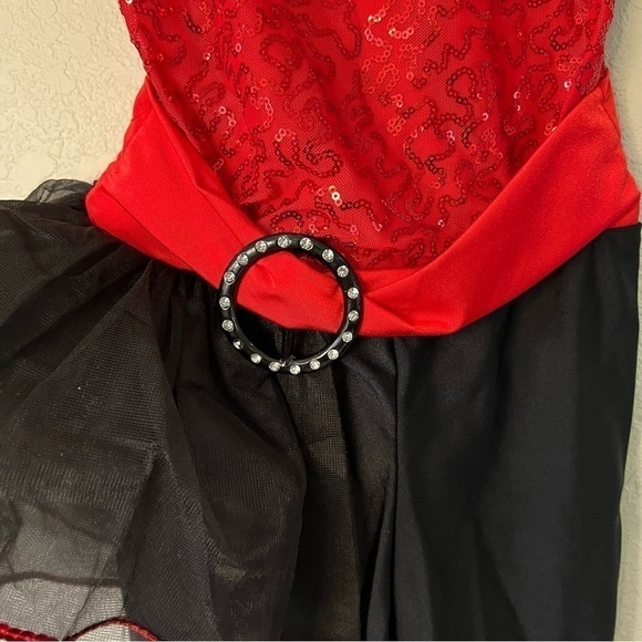 Revolution Dancewear "Lose Yourself to Dance" costume red & black sequins, MC. - Picture 16 of 16